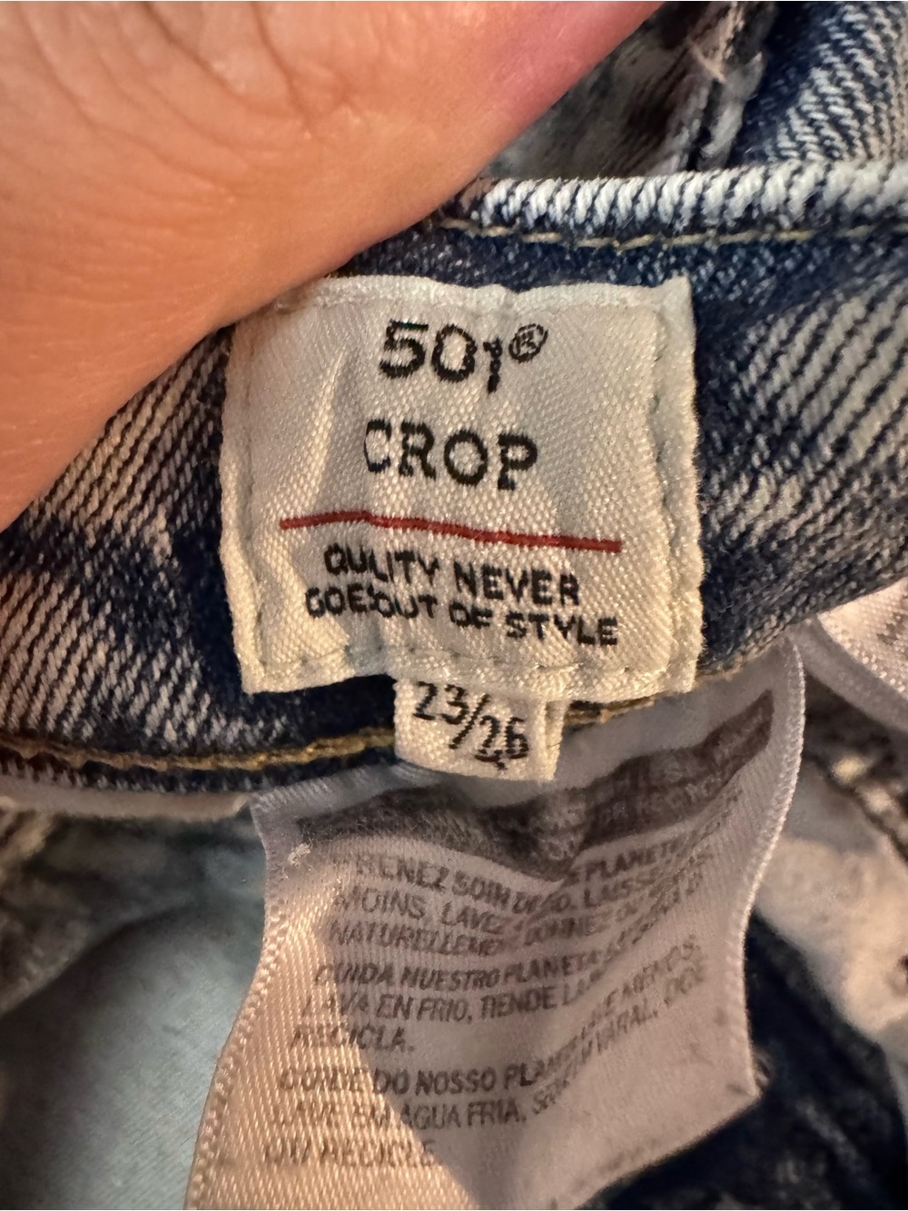 Levi’s 501 Crop Jeans Womens Size 23 - Picture 5 of 9